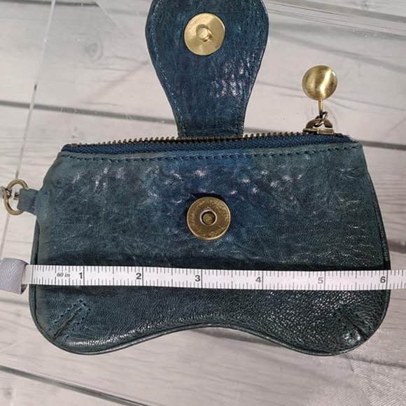 SHIH leather coin purse keychain green - Picture 7 of 7